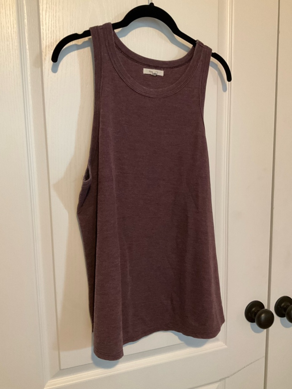 Maurices Plum Ribbed Tank Top - Scoop Neck